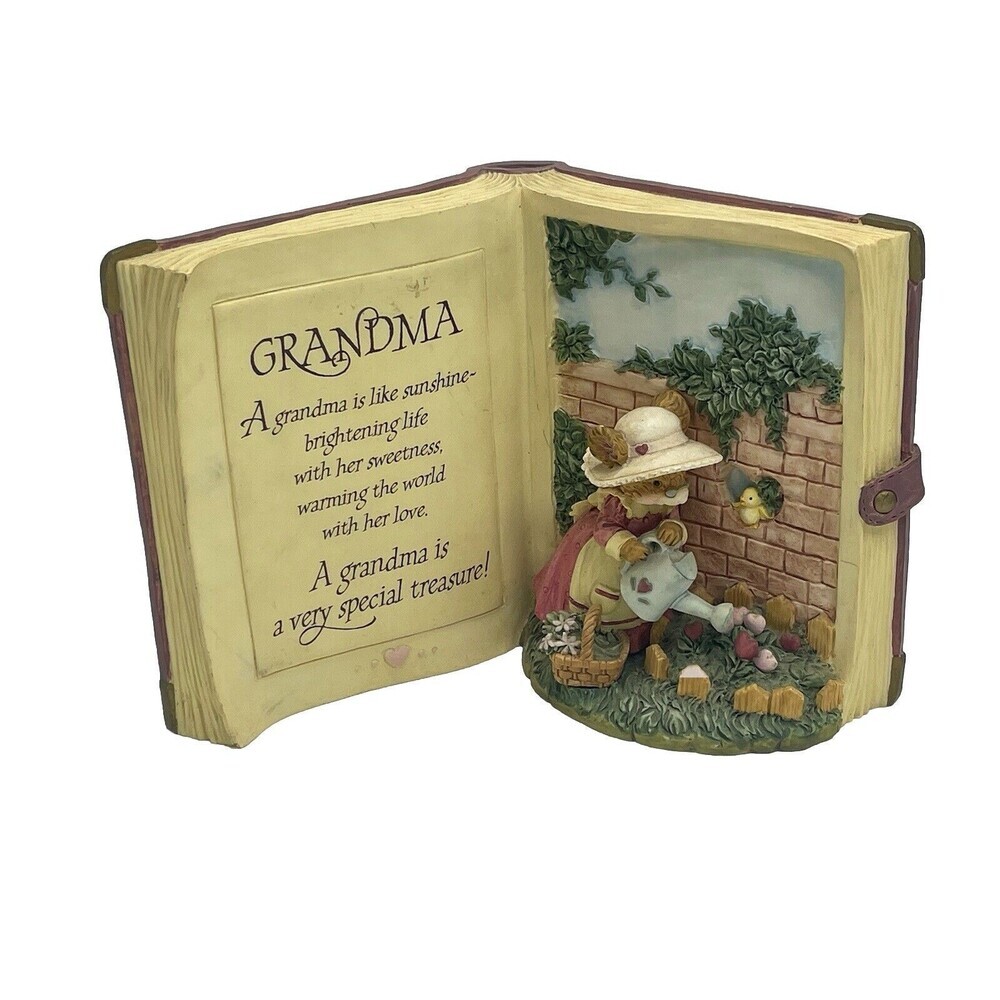 Tiny Talk Collection "A Garden Of Love" Carlton Cards Ceramic Book Grandmas Love